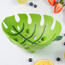 Leaf-Shaped Plastic Fruit Basket (1 Pc)