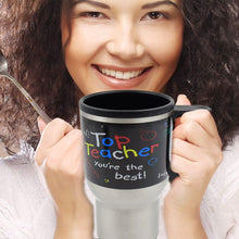 Stainless Steel Insulated Travel Mug - Double-Walled Vacuum Cup with Lid & Handle