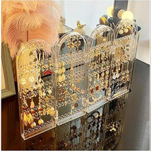 4 Folding Storage Hanger Acrylic Earring Screen Holder Display Stand Clear (1 Set)