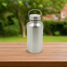 Stainless Steel Water Bottle with Handle (Large): Leak Proof, Hot & Cold, Gym